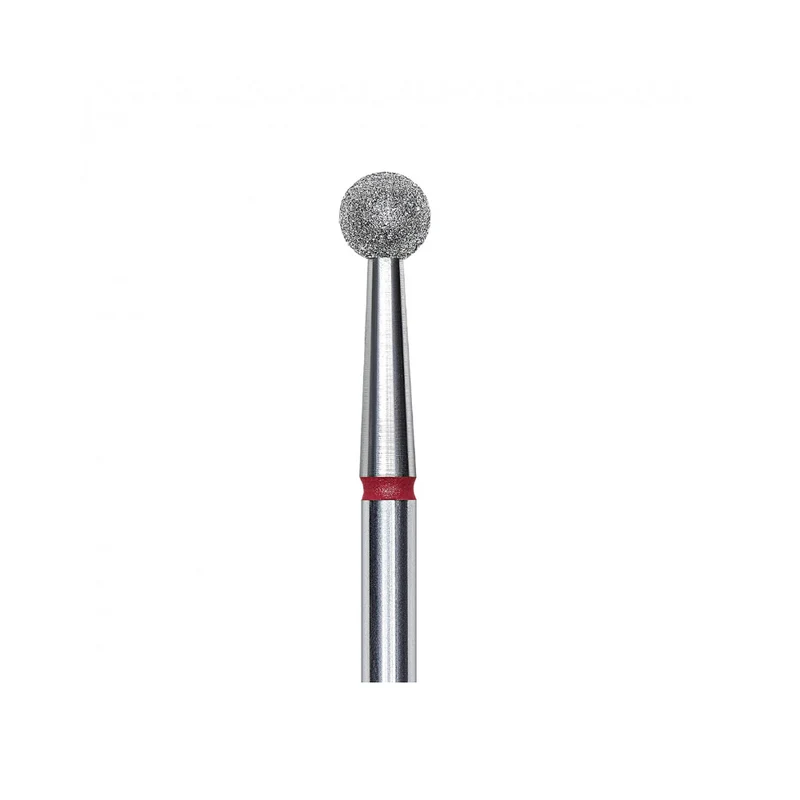 Staleks Pro Punta Fresa diamantata a sfera, rosso, diametro punta 4 mm FA01R040