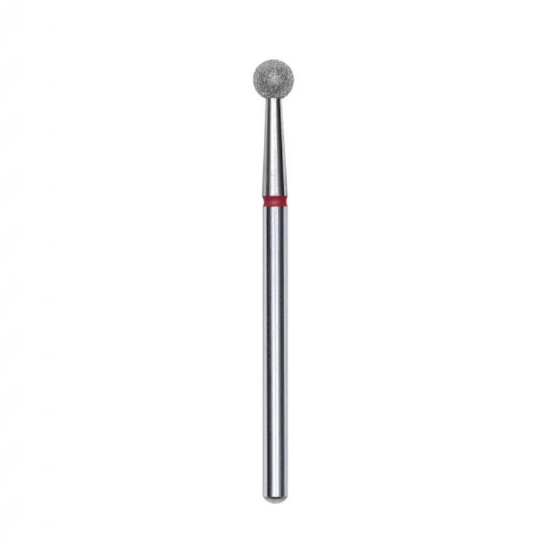 Staleks Pro Punta Fresa diamantata a sfera, rosso, diametro punta 4 mm FA01R040