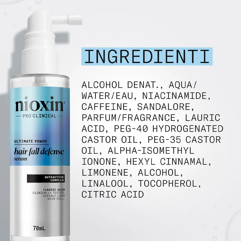 Nioxin Ultimate Power Hair Fall Defense Serum 70ml - siero anticaduta