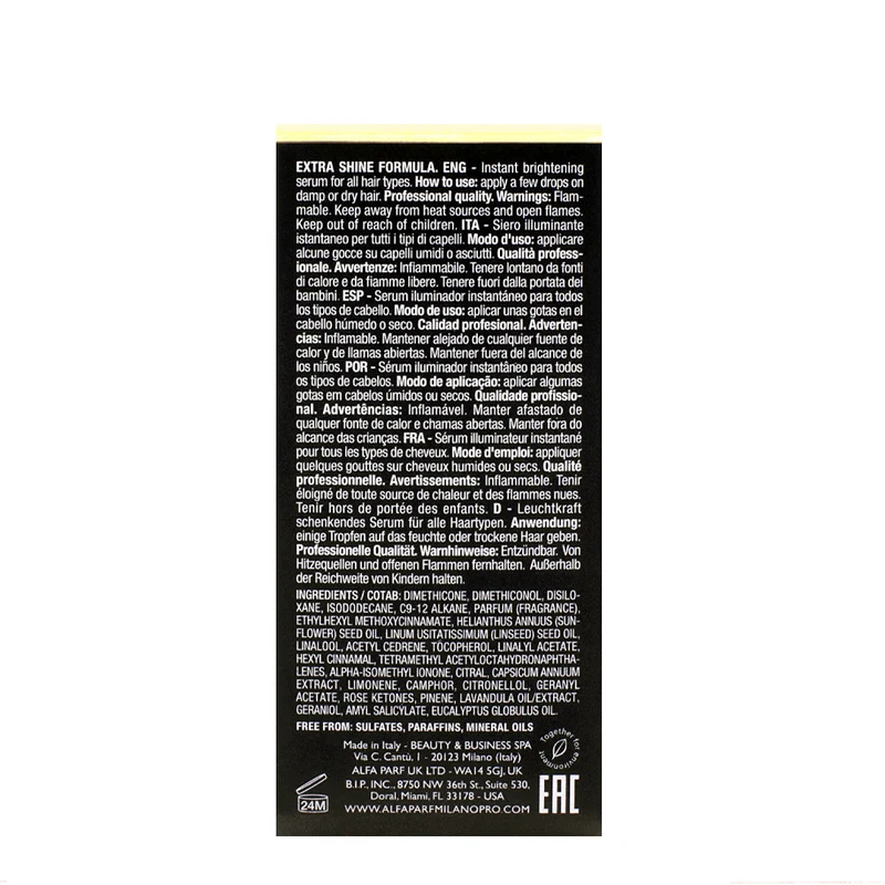 Alfaparf Milano Semi Di Lino Sublime Cristalli Liquidi 15ml - siero illuminante