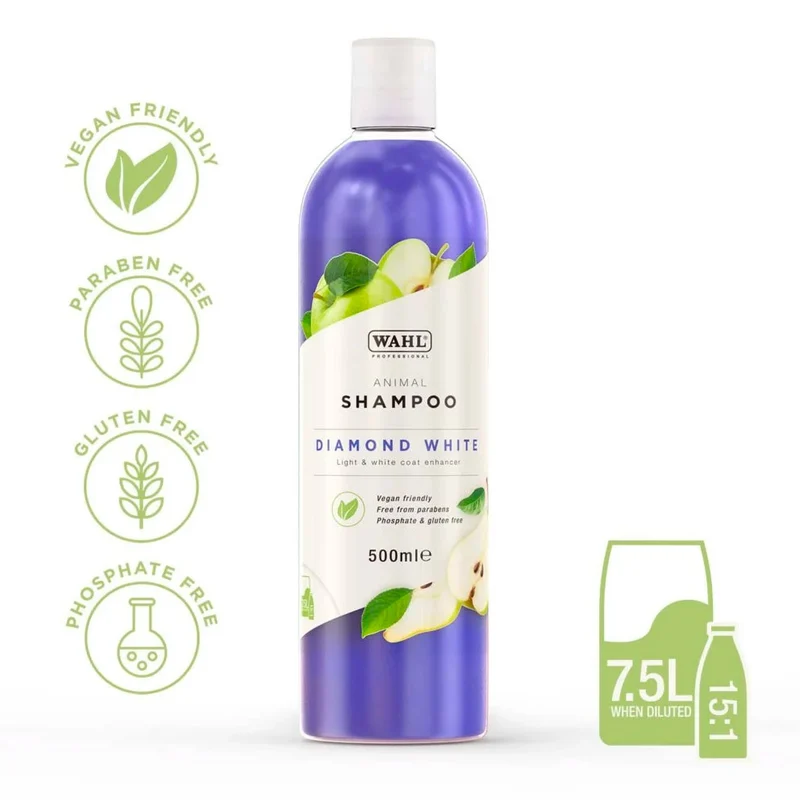 Wahl Pro Pet Diamond White Shampoo 500ml - shampoo per animali con pelo chiaro