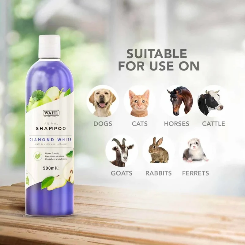 Wahl Pro Pet Diamond White Shampoo 500ml - shampoo per animali con pelo chiaro