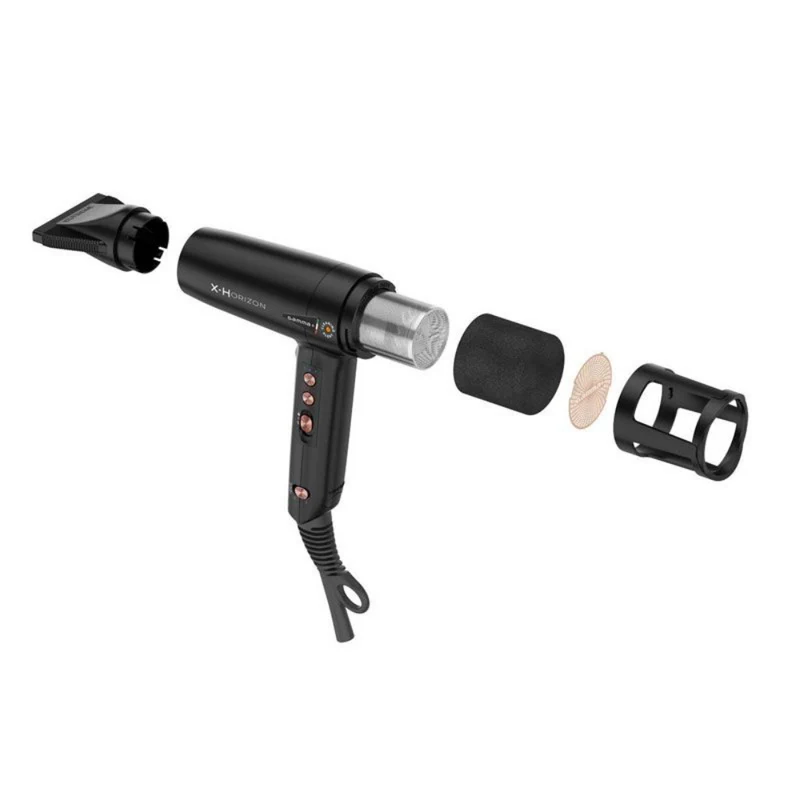 Gamma+ X-Horizon Asciugacapelli digitale Professionale nero