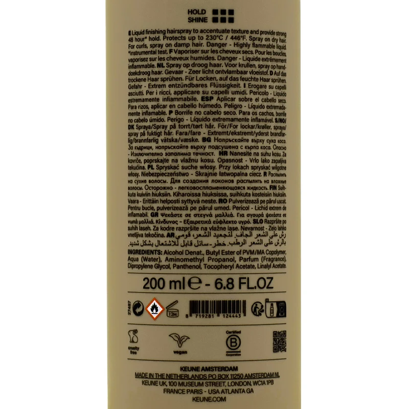 Keune Style Liquid Lock Liquid Hairspray 200ml - spray fissante