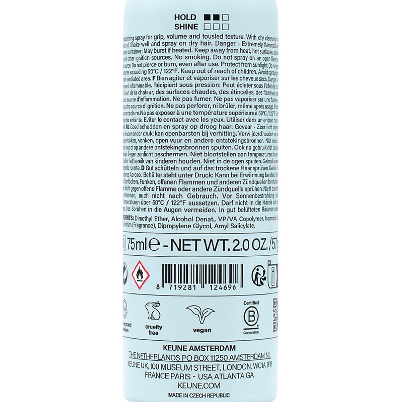 Keune Style Get A Grip Dry Texturizer Spray 75ml - spray volumizzante