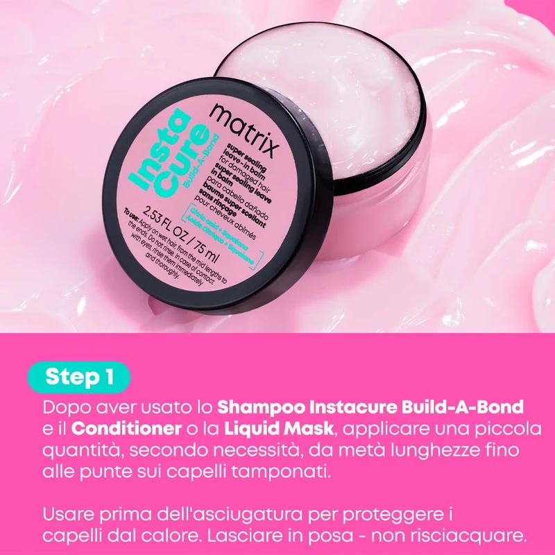 Matrix Instacure Build A Bond Super Sealing Leave-In Balm 75ml - termoprotettore