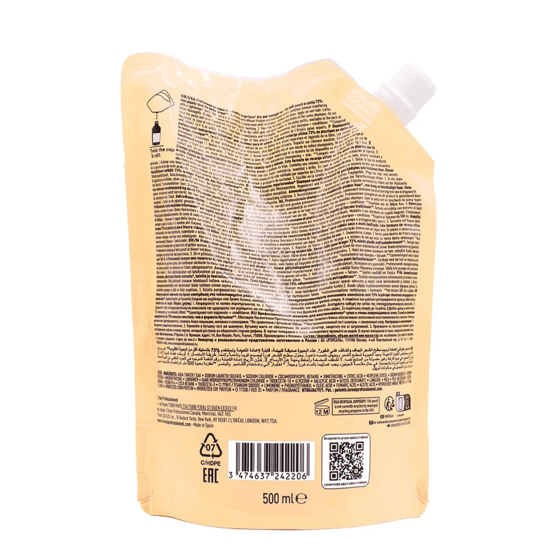 L'Oreal Professionnel Paris Serie Expert Absolut Repair Shampoo Refill 500ml - eco-ricarica shampoo capelli danneggiati