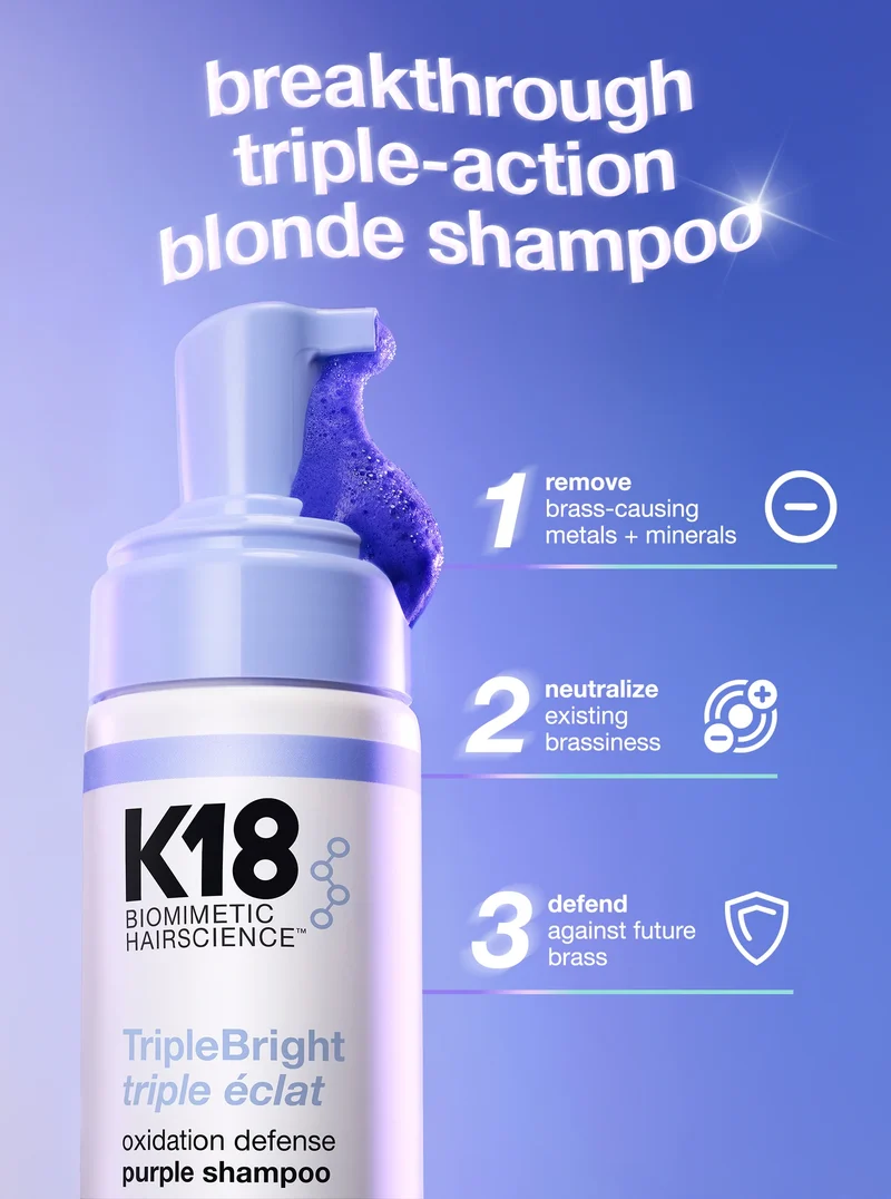 K18 Triple Bright Shampoo Viola Antigiallo 125ml