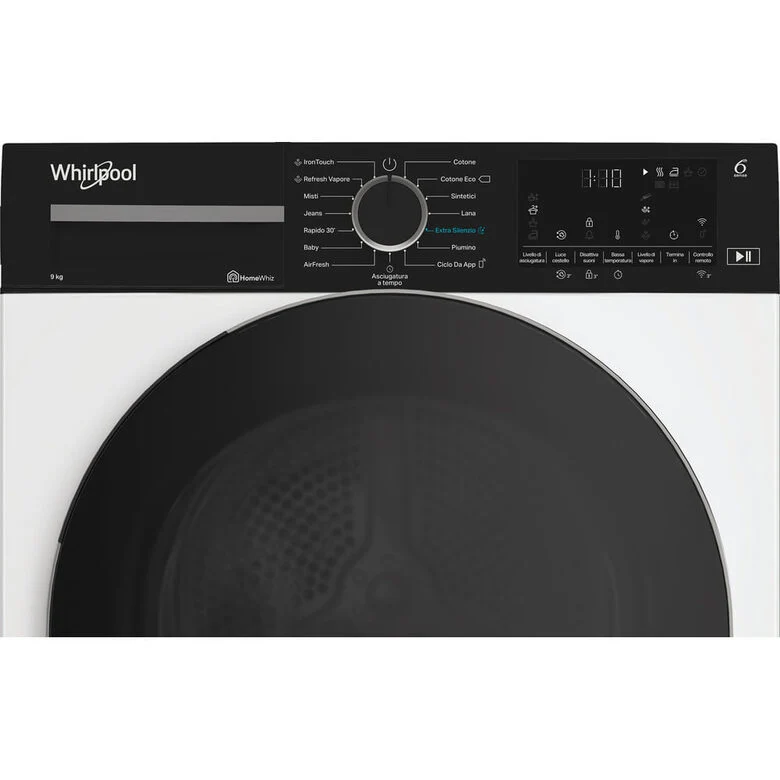 Whirlpool C WD 94M WBS IT, Capacità 9kg, classe C, colore White, Display digitale XL, Wi-Fi, IronTouch