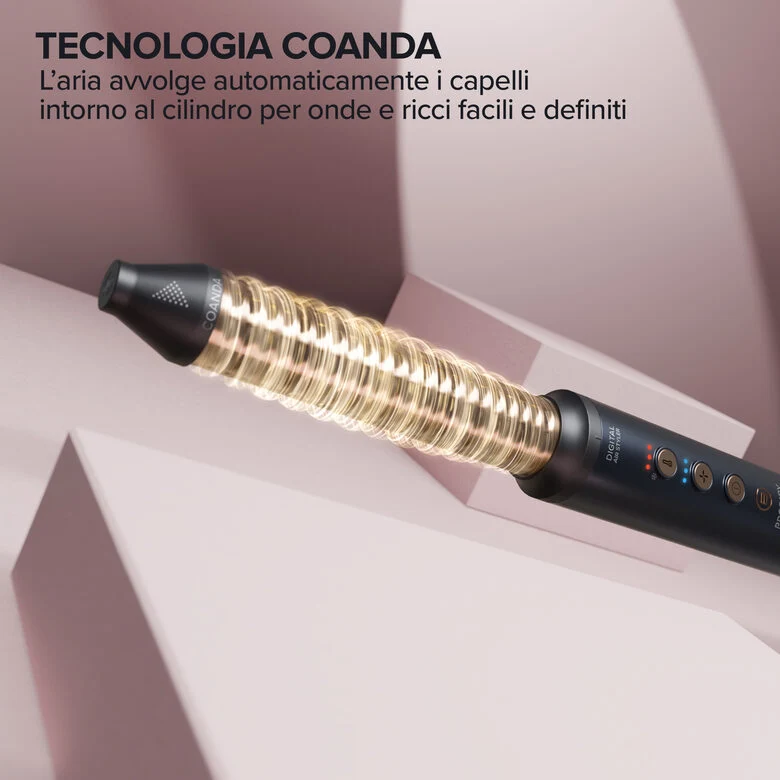 Bellissima Prodigy | Styler Digitale ad aria calda 4 in 1 - Onde, Ricci, Liscio Volume Senza Danni ai Capelli - Tecnologia Ion-Ceramic HI-Pro - Tecnologia Coanda - Controllo del Calore