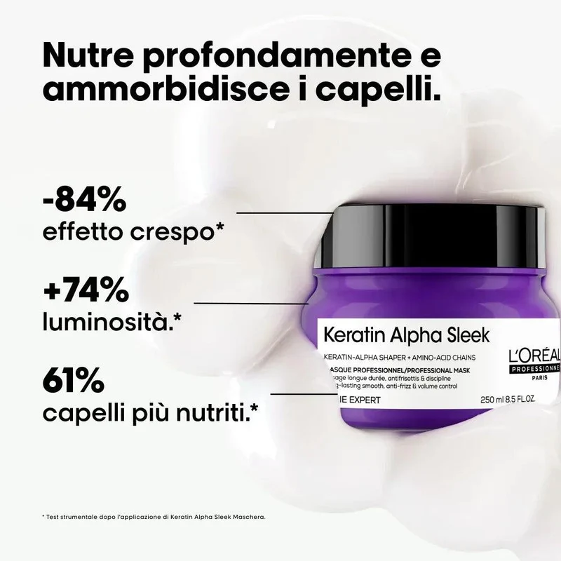 L'Oréal Professionnel Keratin Alpha Sleek Maschera Anticrespo