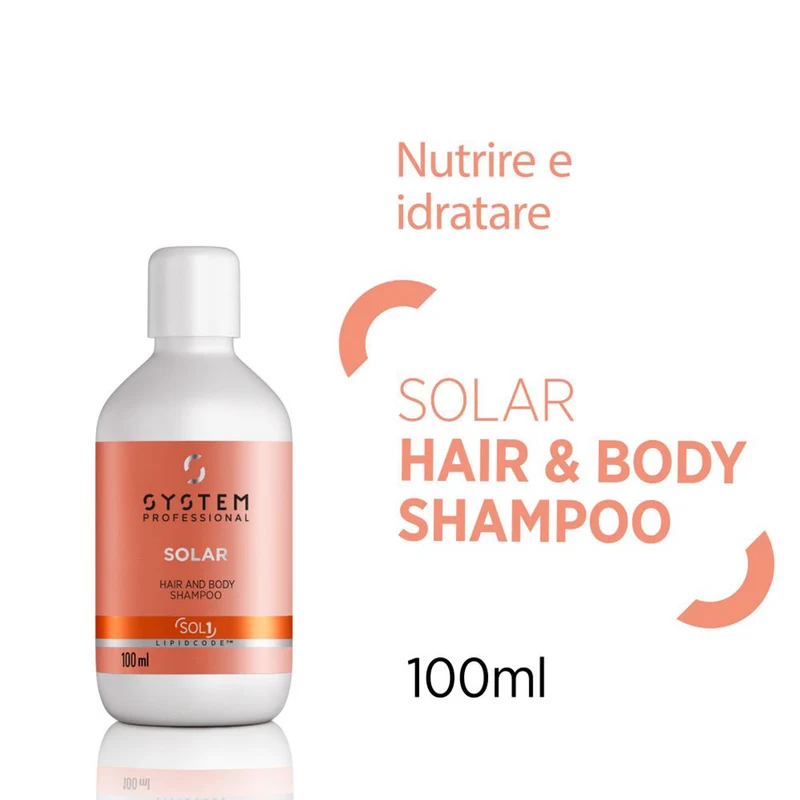 System Professional Solar Hair Body Shampoo 100ml OMAGGIO