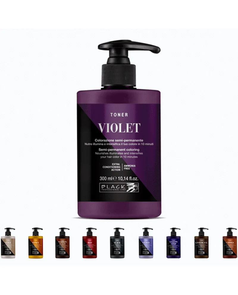 Colorazione semi-permanente tonalizzante Black 300ml