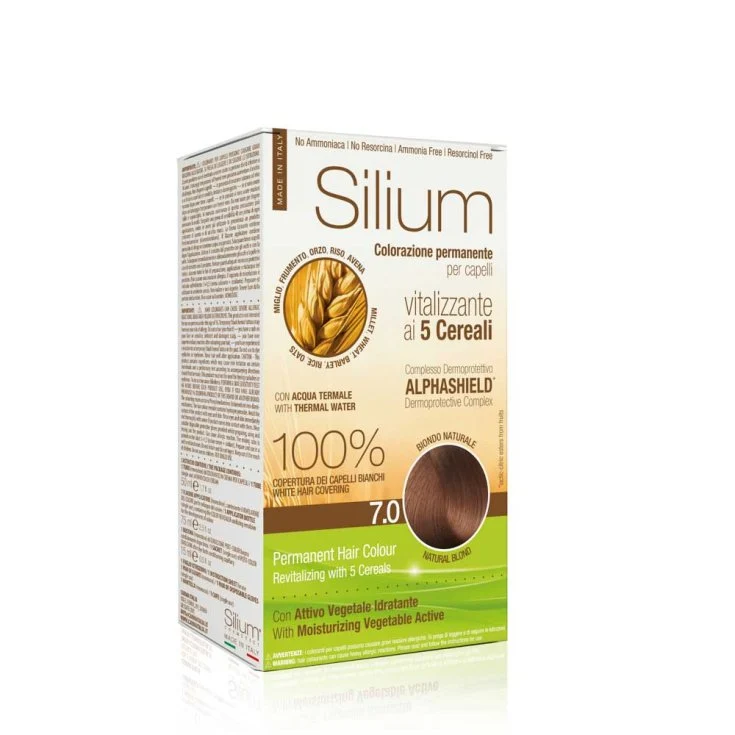Colorazione Silium Permanente Per Capelli 7.0 Biondo Naturale