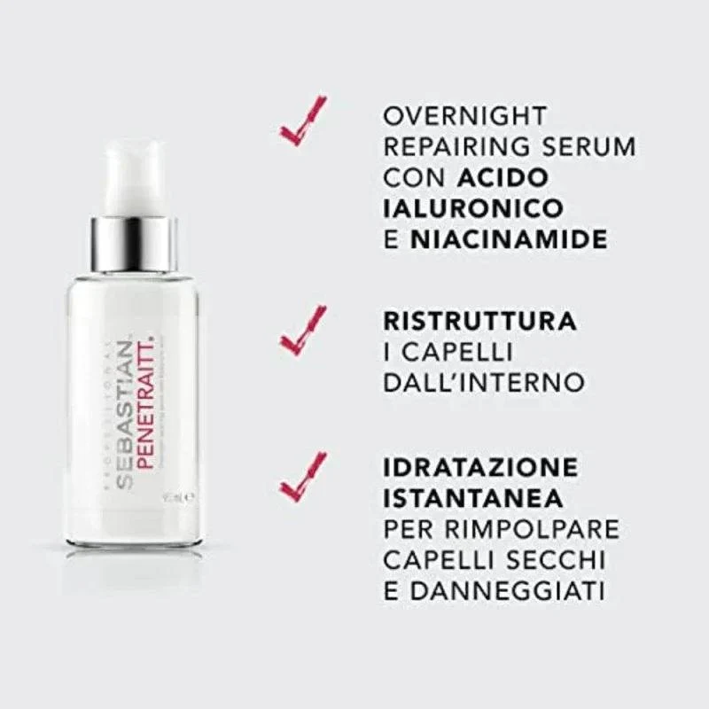 Sebastian Penetraitt Overnight Repairing Serum con Acido Ialuronico