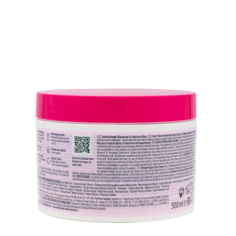 Schwarzkopf Professional BC Bonacure Color Freeze Silver Treatment 500ml - maschera capelli biondi