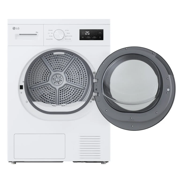 LG RNA1008NWK Asciugatrice 8kg Pompa di calore, Classe D, 8 programmi, Sensore asciugatura