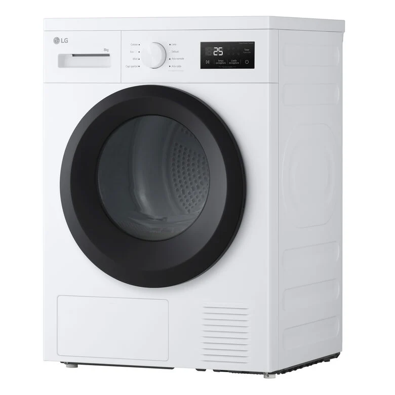 LG RNA1008NWK Asciugatrice 8kg Pompa di calore, Classe D, 8 programmi, Sensore asciugatura