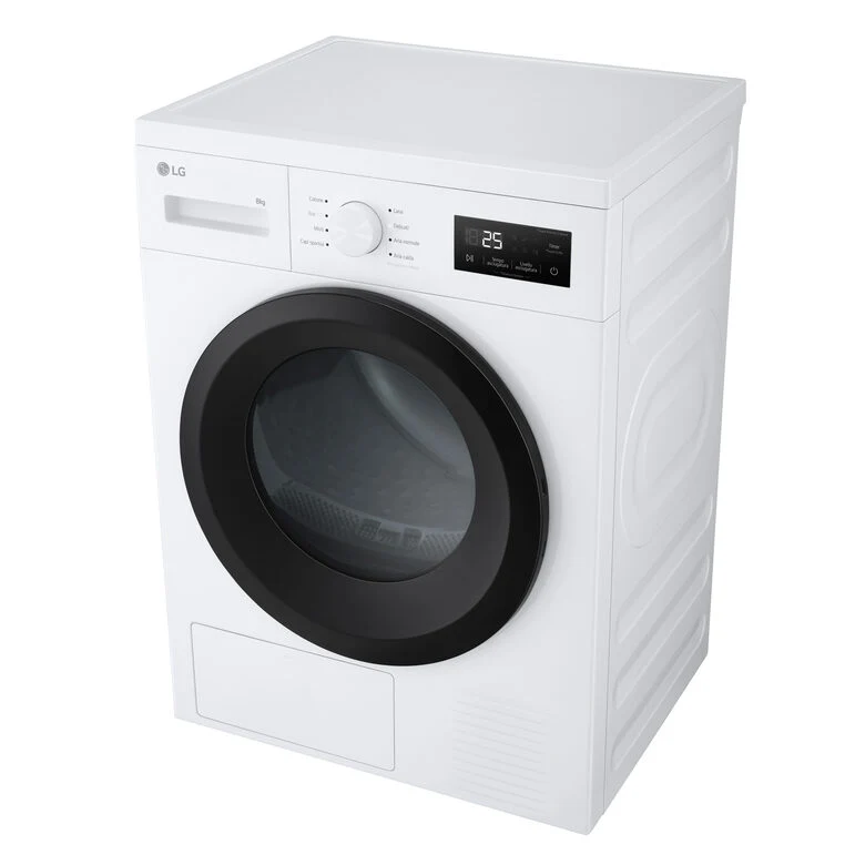 LG RNA1008NWK Asciugatrice 8kg Pompa di calore, Classe D, 8 programmi, Sensore asciugatura