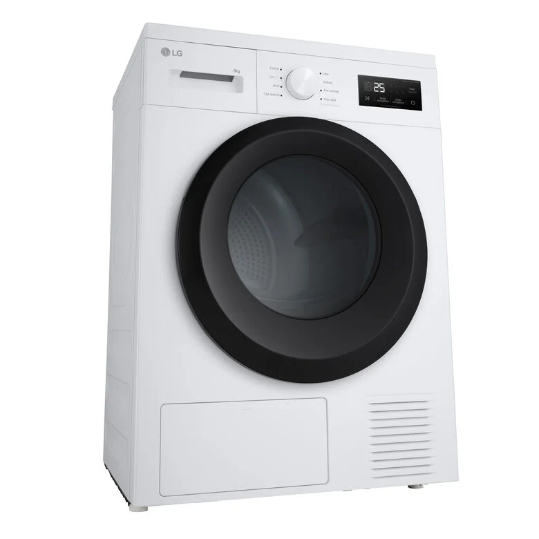LG RNA1008NWK Asciugatrice 8kg Pompa di calore, Classe D, 8 programmi, Sensore asciugatura