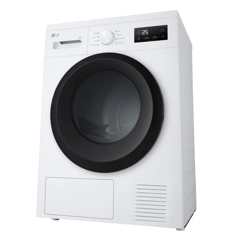 LG RNA1008NWK Asciugatrice 8kg Pompa di calore, Classe D, 8 programmi, Sensore asciugatura