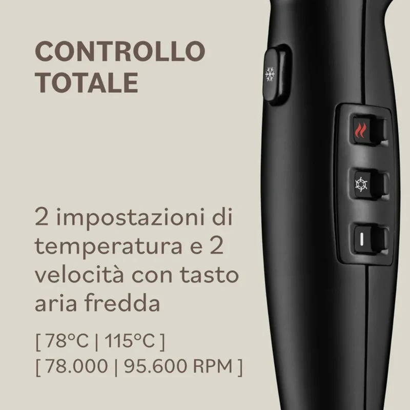 BaByliss Pro Asciugacapelli LUPIA 2200W Made in Italy