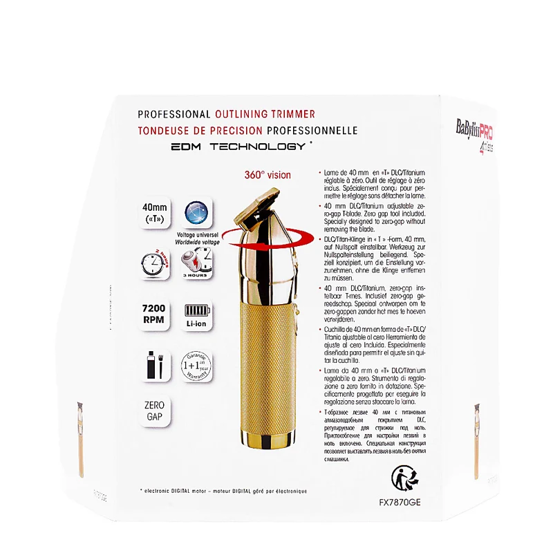 Hair Gallery Resi Come Nuovi Babyliss Pro 4Artist Gold Skeleton Trimmer - confezione esterna strappata