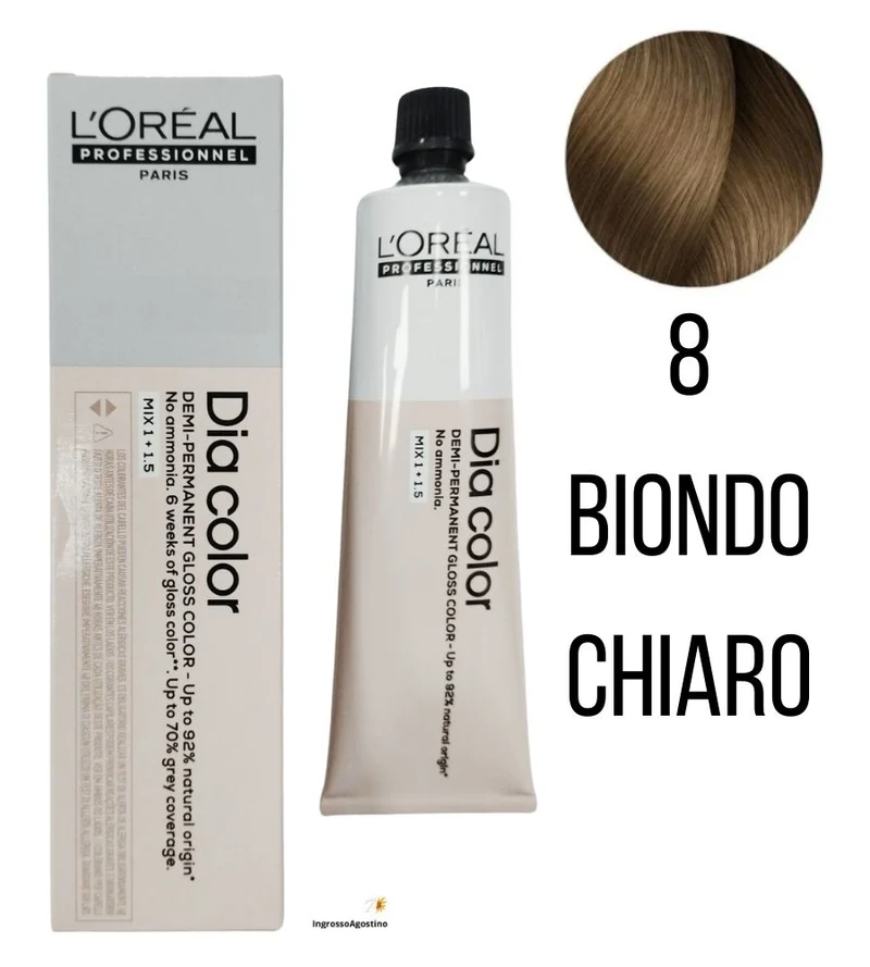 Tintura Diacolor L'Oreal 60ml 8 Biondo chiaro