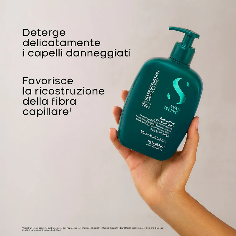 Alfaparf Milano Semi di Lino Reconstruction Reparative Low Shampoo 500ml - shampoo delicato ristrutturante