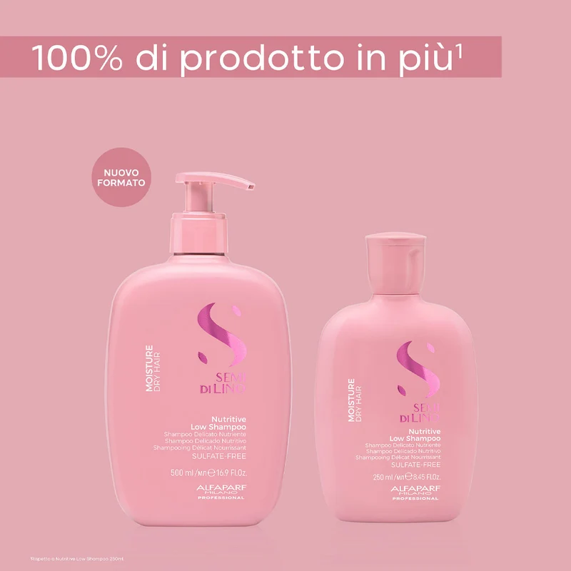 Alfaparf Milano Semi Di Lino Moisture Nutritive Low Shampoo 500ml - shampoo delicato nutriente per capelli secchi