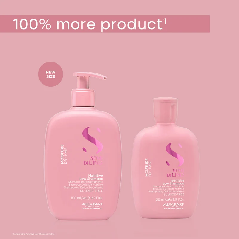 Alfaparf Milano Semi Di Lino Moisture Nutritive Low Shampoo 500ml - shampoo delicato nutriente per capelli secchi