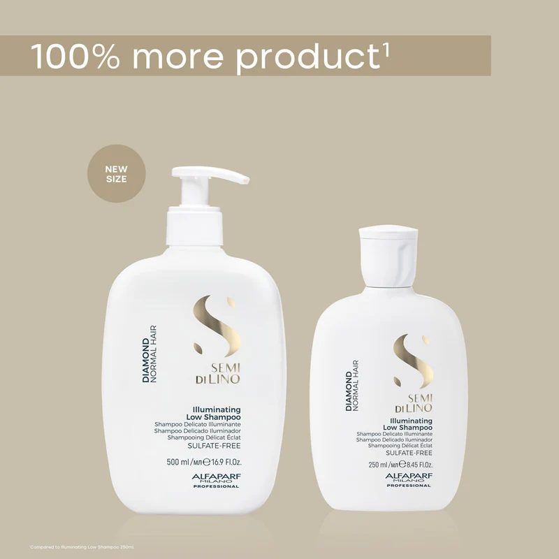 Alfaparf Milano Semi Di Lino Diamond Illuminating Low Shampoo 500ml - shampoo delicato illuminante per capelli normali