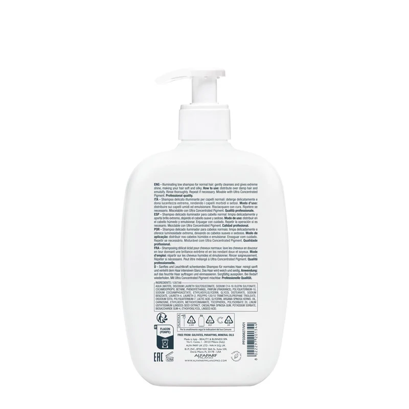 Alfaparf Milano Semi Di Lino Diamond Illuminating Low Shampoo 500ml - shampoo delicato illuminante per capelli normali
