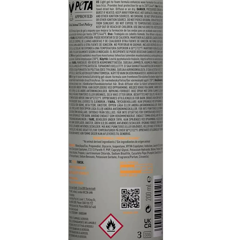 KMS Curl Up Wave Foam 200ml - schiuma definizione onde