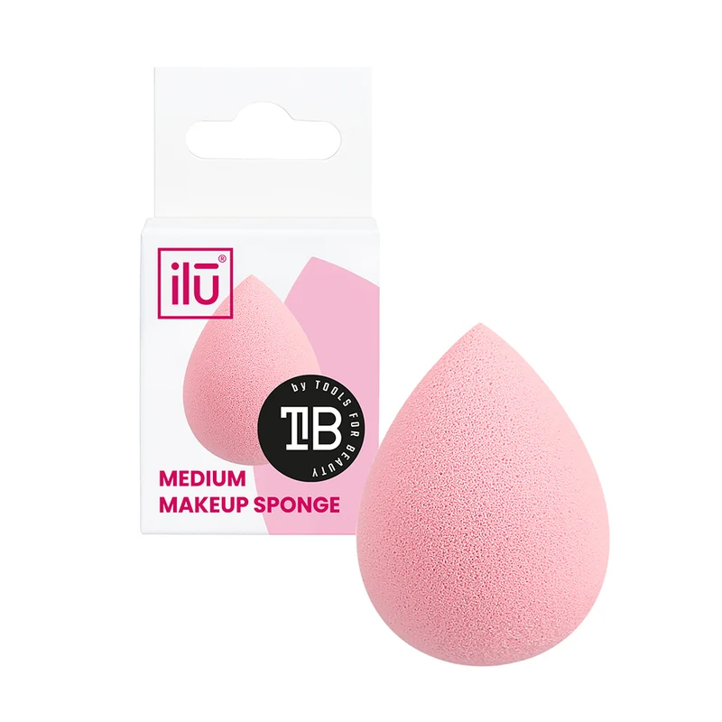 Ilū Make Up Raindrop Sponge Medium Pink - spugnetta make up a goccia