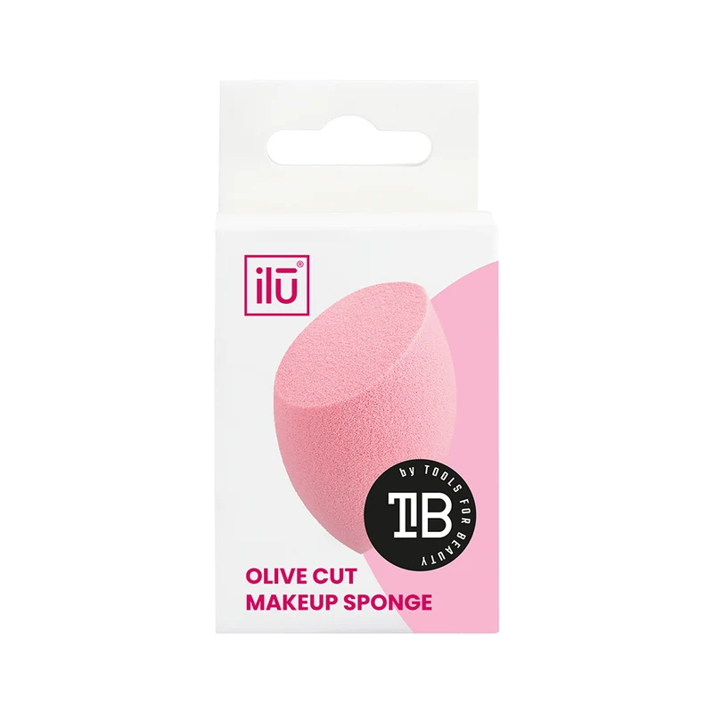 Ilū Make Up Olive Cut Sponge Pink - spugnetta make up