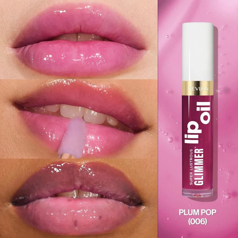 REVLON SUPER LUSTROUS GLIMMER LIP OIL PLUM POP