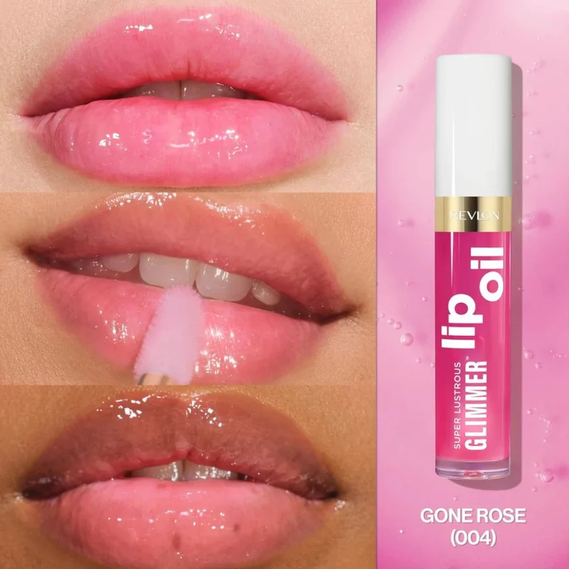 REVLON SUPER LUSTROUS GLIMMER LIP OIL GONE ROSE