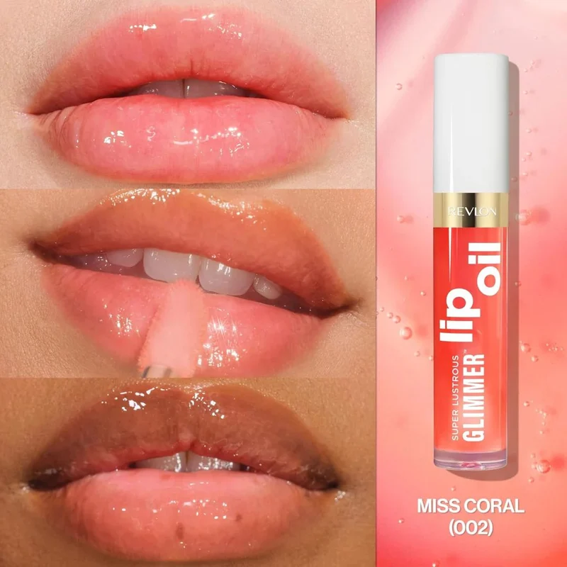 REVLON SUPER LUSTROUS GLIMMER LIP OIL MISS CORAL