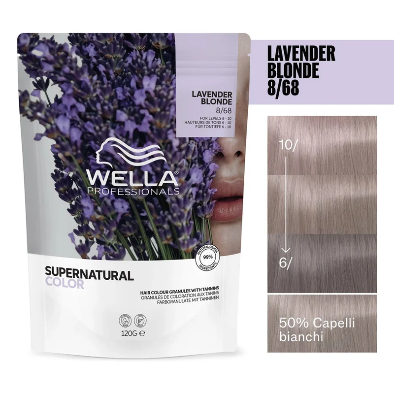 Wella Professionals Supernatural Color Lavender Blonde 8/68 120gr - colore naturale semipermanente