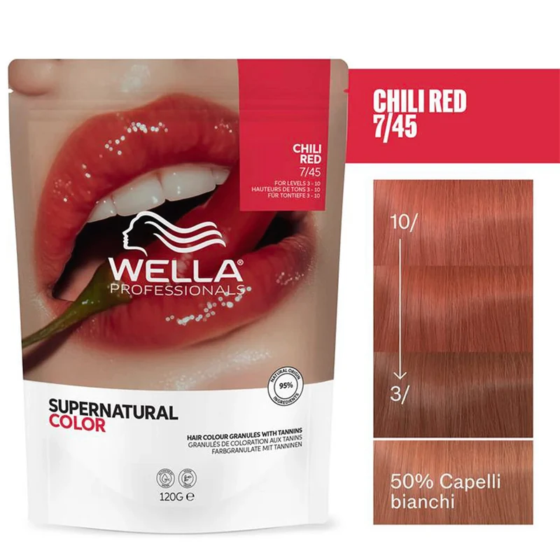 Wella Professionals Supernatural Color Chili Red 7/45 120gr - colore naturale semipermanente