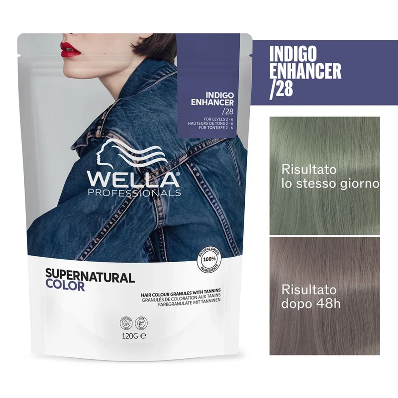 Wella Professionals Supernatural Color Indigo Enhancer /28 120gr - colore naturale semipermanente