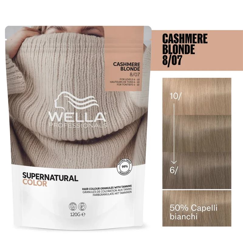 Wella Professionals Supernatural Color Cashmere Blonde 8/07 120gr - colore naturale semipermanente