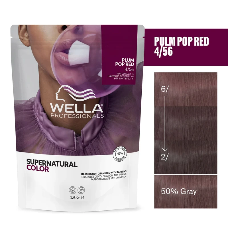 Wella Professionals Supernatural Color Plum Pop Red 4/56 120gr - colore naturale semipermanente