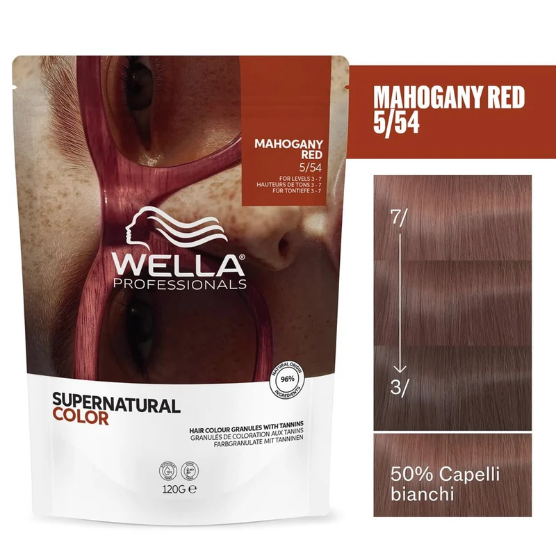 Wella Professionals Supernatural Color Mahogany Red 5/54 120gr - colore naturale semipermanente