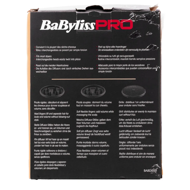 Hair Gallery Resi Come Nuovi Babyliss Pro Diffusore Universale 3 in 1 - imballaggio danneggiato e sporco