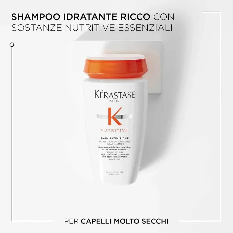 Kérastase Nutritive Bain Satin Riche Shampoo Capelli Secchi