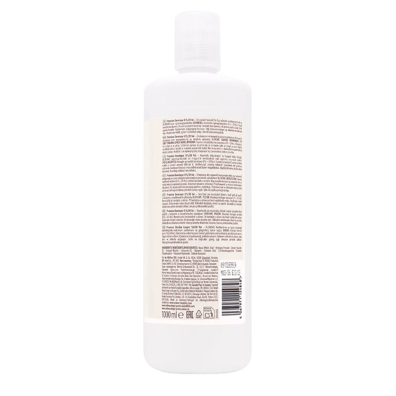 Schwarzkopf Professional Blond Me Premium Developer 6% 20Vol 1000ml - ossigeno attivatore