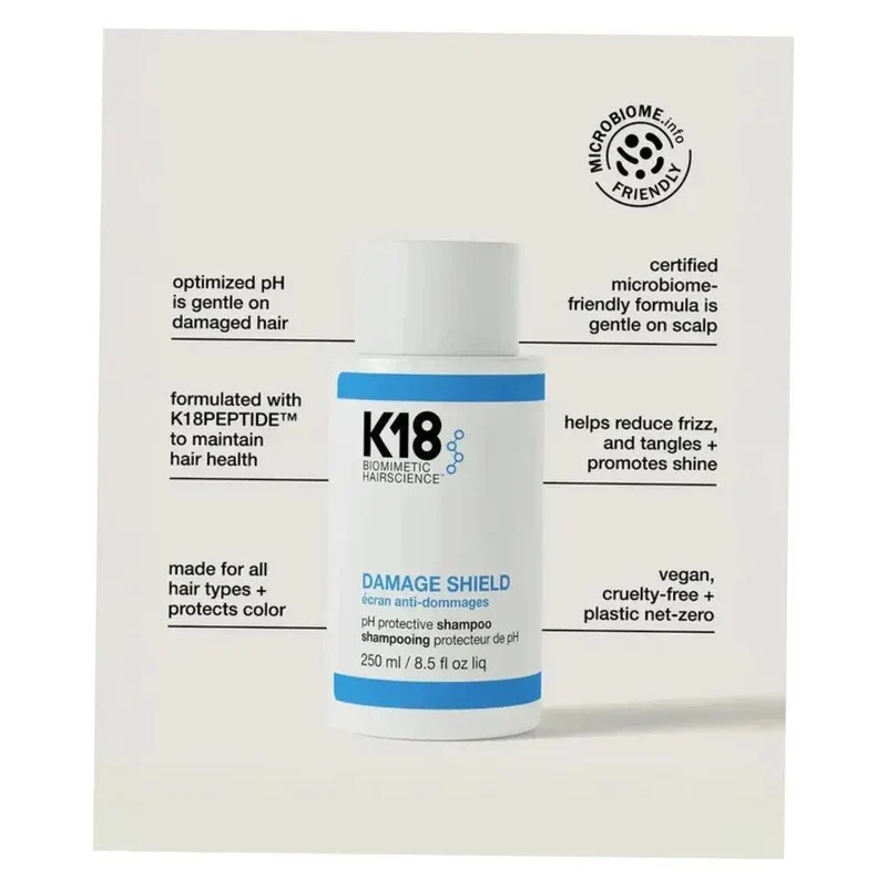 K18 Damage Shield pH Shampoo 250ml - Shampoo Protettivo pH Bilanciato