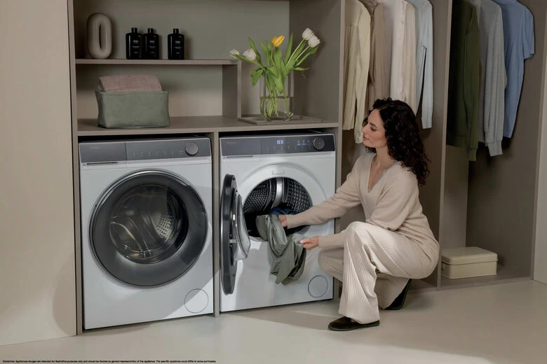 Haier HD100-C367U1 X Serie 7 Asciugatrice A Libera Installazione 10 Kg, Pompa Di Calore, Wi-Fi Smart, I-Time, Classe C, Bianco